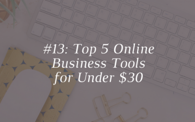 Top 5 Online Business Tools for Under $30 [Episode 13]